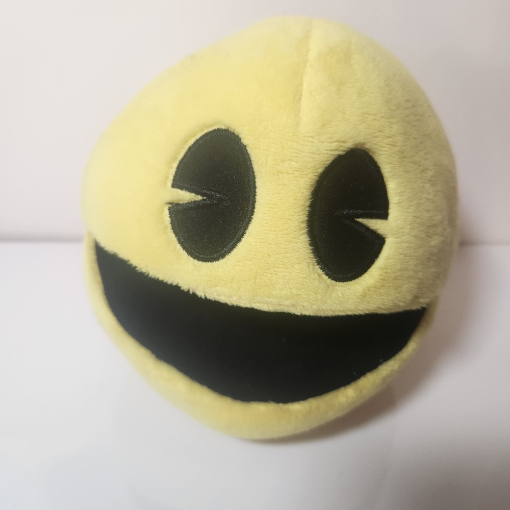 Pac-Man Plush Toy Yellow Arcade Character Soft Stuffed Animal 5 Inch RetroGaming